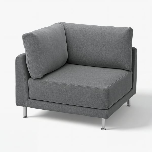 UPPÅKRA Module d'angle, Johanneshov gris foncé