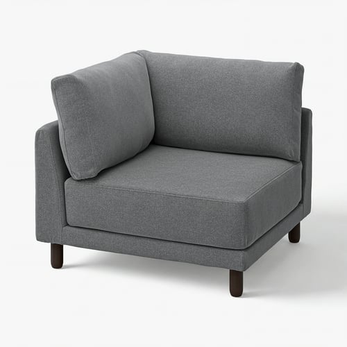 UPPÅKRA Module d'angle, Johanneshov gris foncé