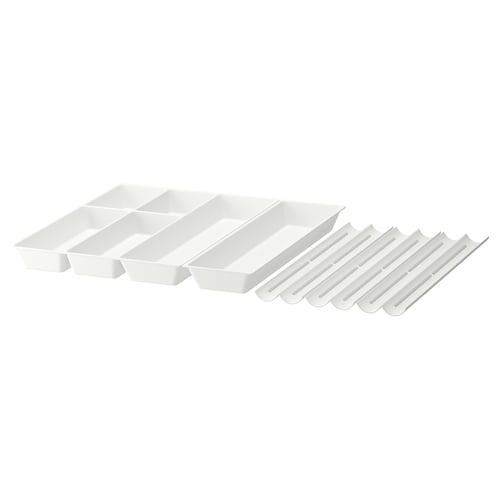 UPPDATERA Range-couverts+ustens/casier épices, blanc, 32x19 ½ "