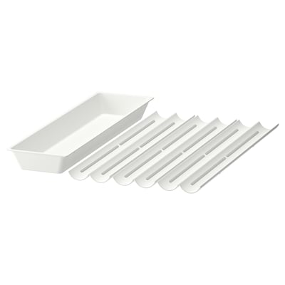 UPPDATERA Range-ustensiles/casier à épices, blanc, 18x19 ½ "