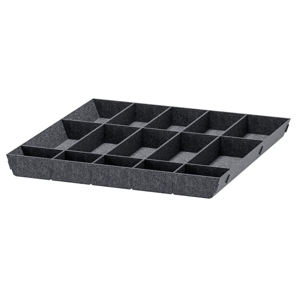 UPPDATERA Rangement adaptable pour tiroir, gris, 24x24 "