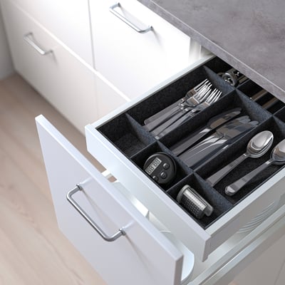 UPPDATERA Rangement adaptable pour tiroir, gris, 15x24 "