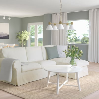 UPPLAND Canapé avec méridienne, Blekinge blanc