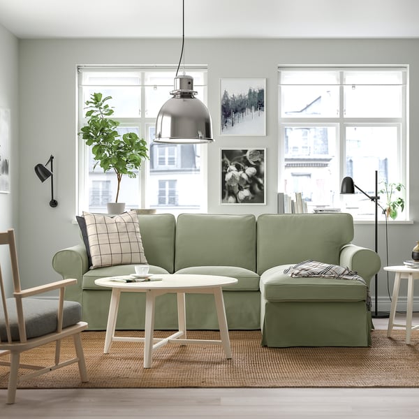 UPPLAND Canapé avec méridienne, Hakebo gris/vert