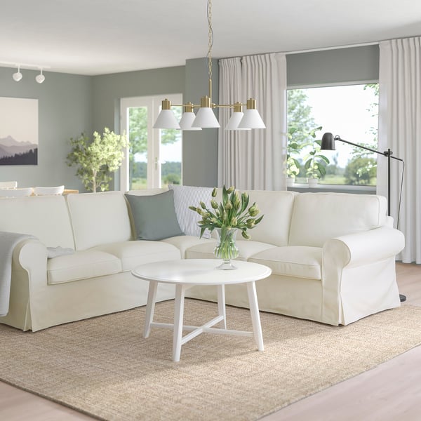 UPPLAND Canapé d'angle, 4 places, Blekinge blanc