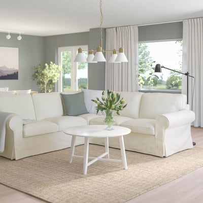 UPPLAND Canapé d'angle, 4 places, Blekinge blanc