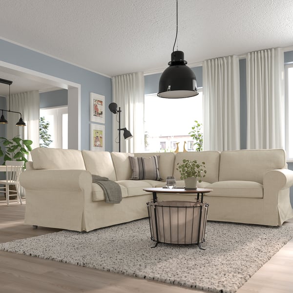 UPPLAND Canapé d'angle, 4 places, Kilanda beige clair