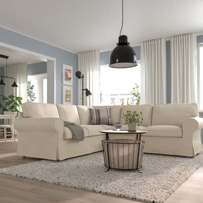 UPPLAND Canapé d'angle, 4 places, Kilanda beige clair