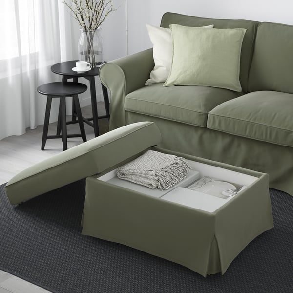 UPPLAND Repose-pieds av rangement, Hakebo gris-vert