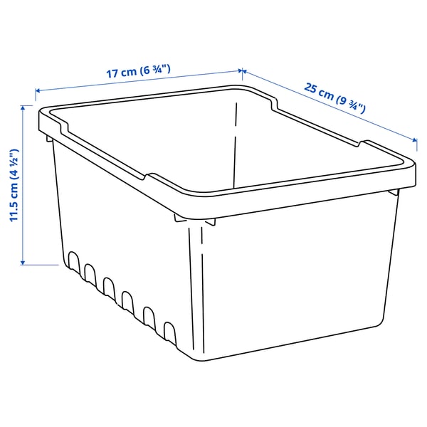 UPPSNOFSAD Boîte de rangement, noir, 9 ¾x6 ¾x4 ½ "/1 gallon