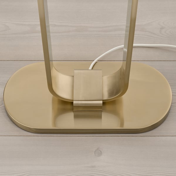 UPPVIND Lampadaire, laitonné/blanc, 59 "