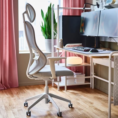 UTKLASSNING Chaise de jeu, Gräsnäs gris/blanc