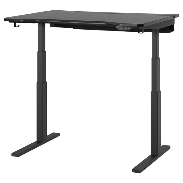 UTMANING Bureau jeu assis/debout, électrique/noir, 47 1/4x31 1/2 "