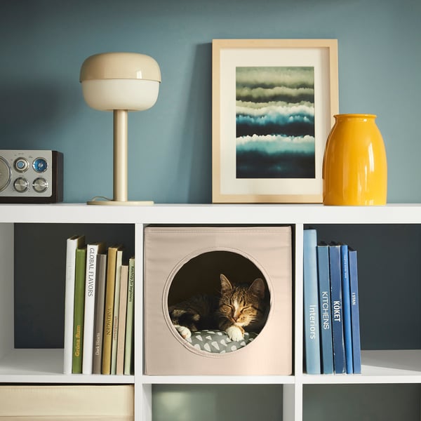 UTSÅDD Maison pour chat, beige, 13x15x13 "