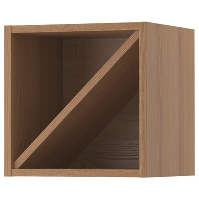 VADHOLMA Range-bouteilles, brun/frêne teinté, 15x14 3/8x15 "