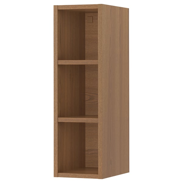 VADHOLMA Rangement ouvert, brun/frêne teinté, 9x14 3/8x30 "