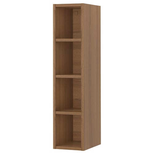 VADHOLMA Rangement ouvert, brun/frêne teinté, 9x14 3/8x40 "