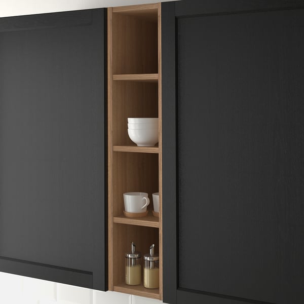 VADHOLMA Rangement ouvert, brun/frêne teinté, 9x14 3/8x40 "