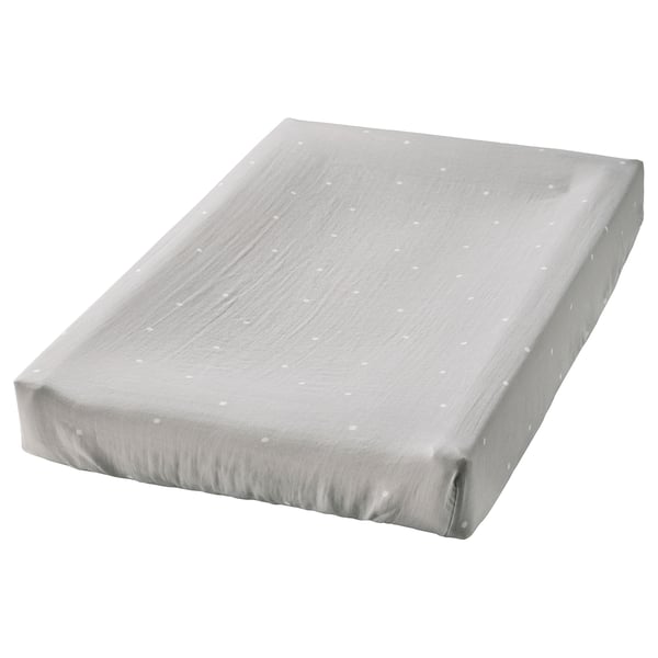 VÄDRA Protection pour matelas à langer, à picots/gris, 18 7/8x29 1/8 "