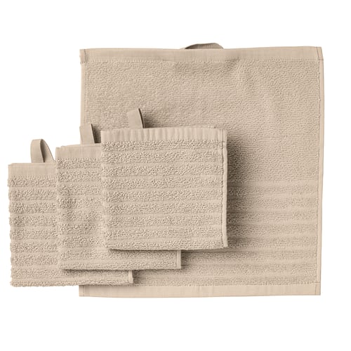 VÅGSJÖN Débarbouillette, beige clair, 12x12 "