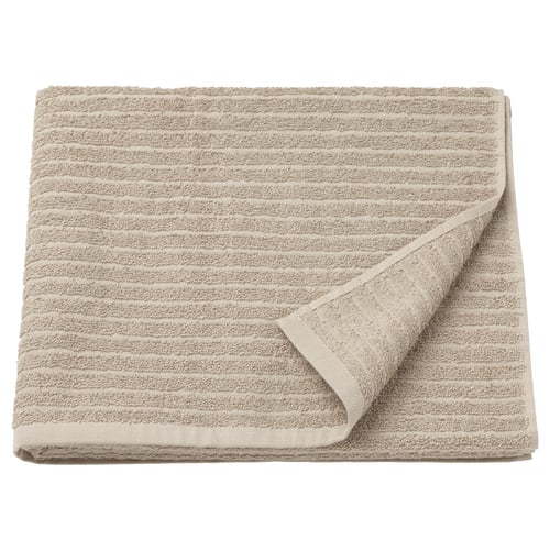 VÅGSJÖN Serviette de bain, beige clair, 28x55 "