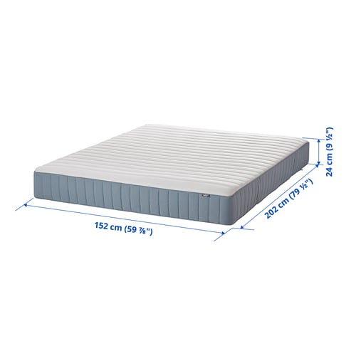 VALEVÅG Matelas hybride, mi-ferme/blanc, Grand 2 places