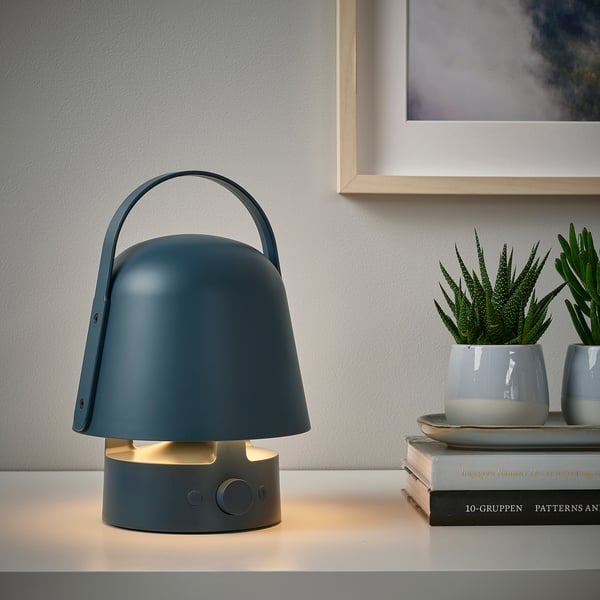 VAPPEBY Luminaire haut-parleur bluetooth, extérieur/bleu