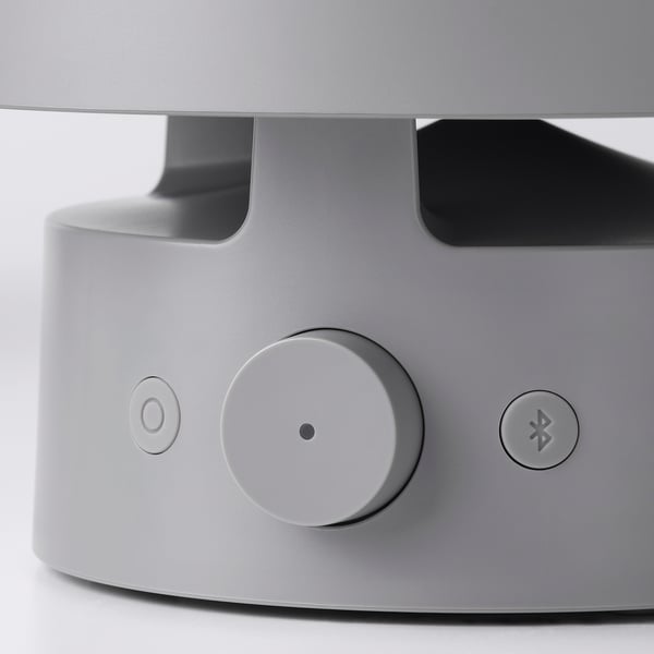 VAPPEBY Luminaire haut-parleur bluetooth, extérieur/gris