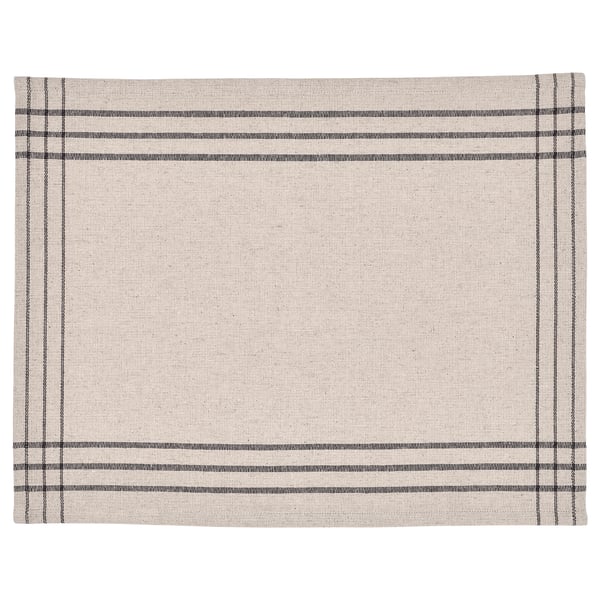 VÅRARV Napperon, gris foncé/écru, 13 ¾x17 ¾ "