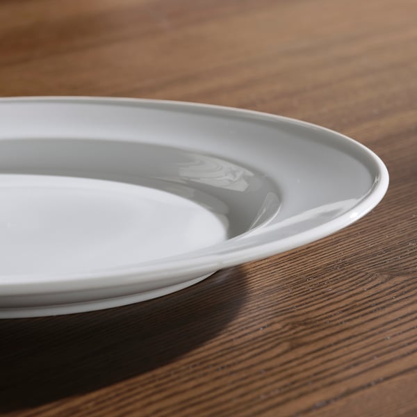 VARDAGEN Assiette, blanc, 10 ½ "