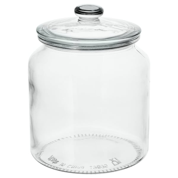 VARDAGEN Bocal avec couvercle, verre clair, 64 oz