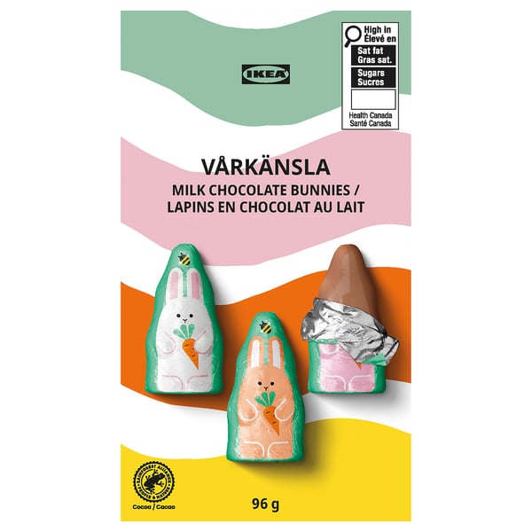 VÅRKÄNSLA Sac de lapins en chocolat au lait, 3 oz