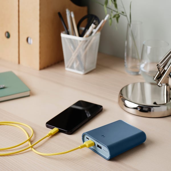 VARMFRONT Chargeur mobile universel, bleu foncé, 10400 mAh