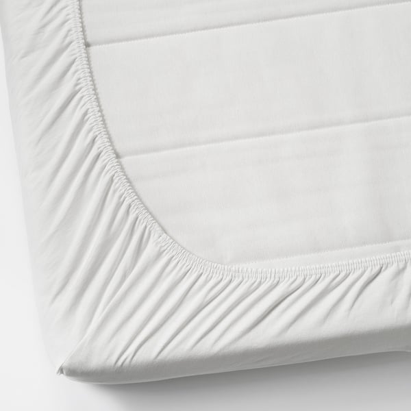 VÅRVIAL Drap-housse pour lit d'appoint, blanc, 1 place