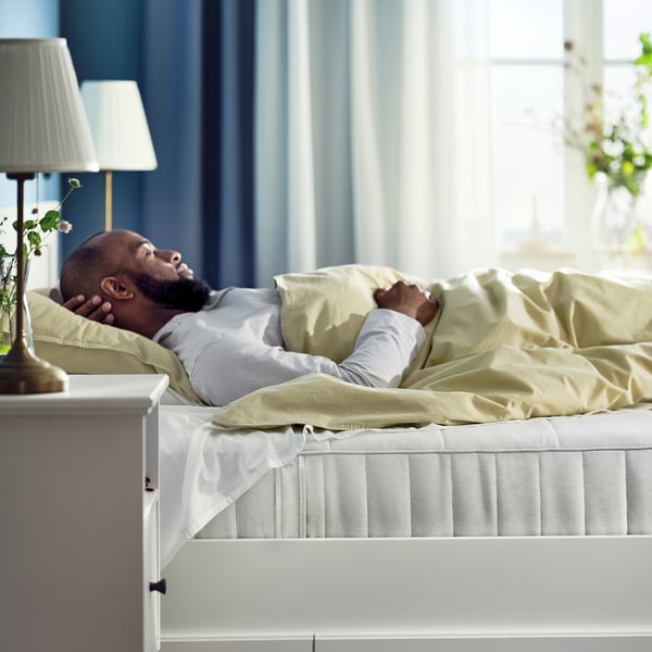 VESTERÖY Matelas hybride, ferme/blanc, Grand 2 places