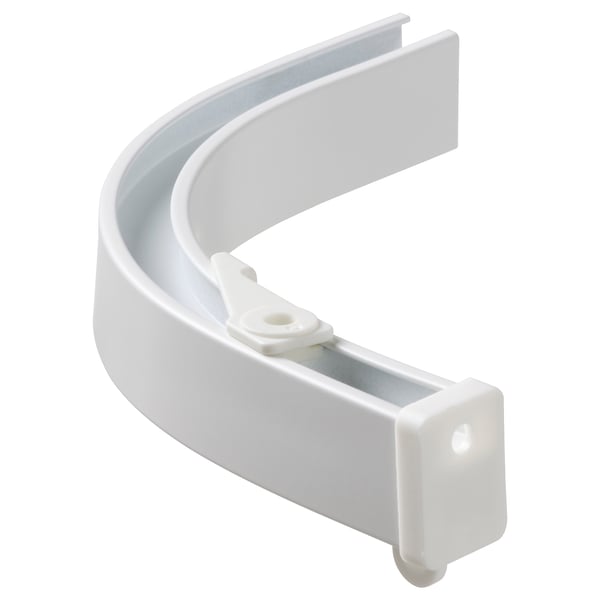 VIDGA Élément d'angle pour rail simple, fixation plafond incluse/blanc