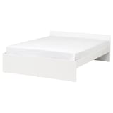 VIHALS Structure de lit, blanc, Grand 2 places