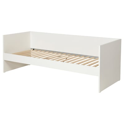VIHALS Structure de lit d'appoint, blanc, 1 place