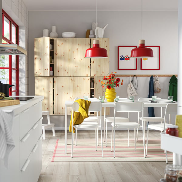 VIHALS Table, blanc/blanc, 70 7/8x29 1/8 "