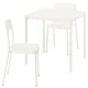VIHALS / VIHALS Table et 2 chaises, blanc blanc/blanc, 29 1/8x29 1/8 "