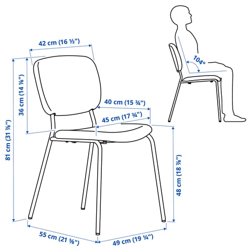 VIHALS / VIHALS Table et 2 chaises, table à rabat blanc/blanc Tibbleby beige-gris, 15 3/8/37 3/8/59 1/2x35 3/8 "