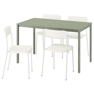 VIHALS / VIHALS Table et 4 chaises, vert vert/blanc, 49 1/4x29 1/8 "