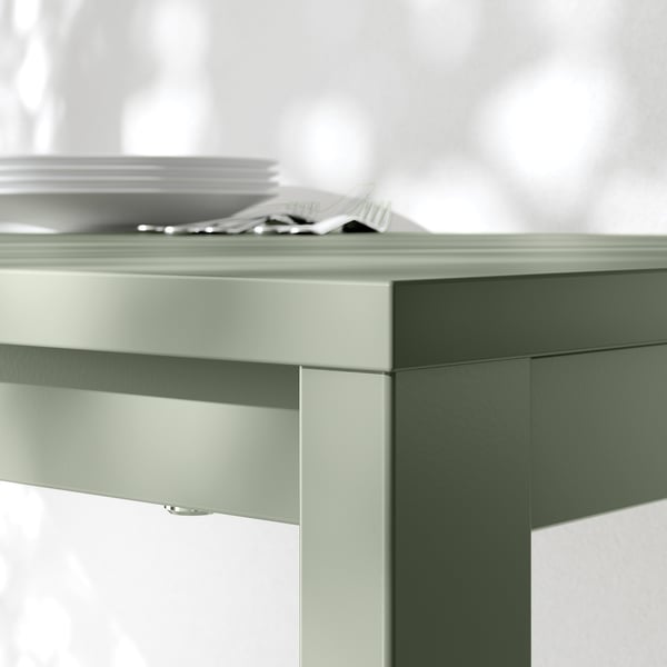 VIHALS / VIHALS Table et 4 chaises, vert vert/blanc, 49 1/4x29 1/8 "