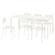 VIHALS / VIHALS Table et 6 chaises, blanc/blanc, 47 1/4/70 7/8x29 1/8 "