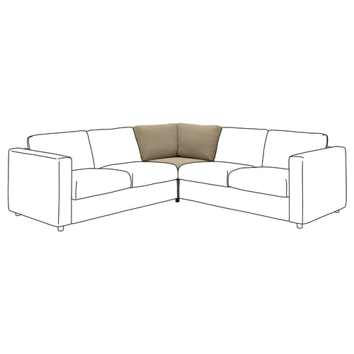 VIMLE Chauffeuse d'angle, Johanneshov brun-beige
