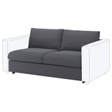 VIMLE Housse module causeuse-lit, Gunnared gris moyen