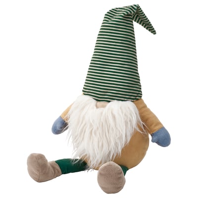 VINTERFINT Décoration, père Noël assis/vert rayé, 17 3/8 "