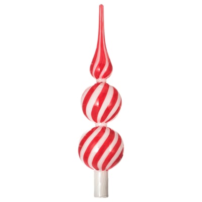 VINTERFINT Flèche de sapin, verre rouge/blanc, 11 "