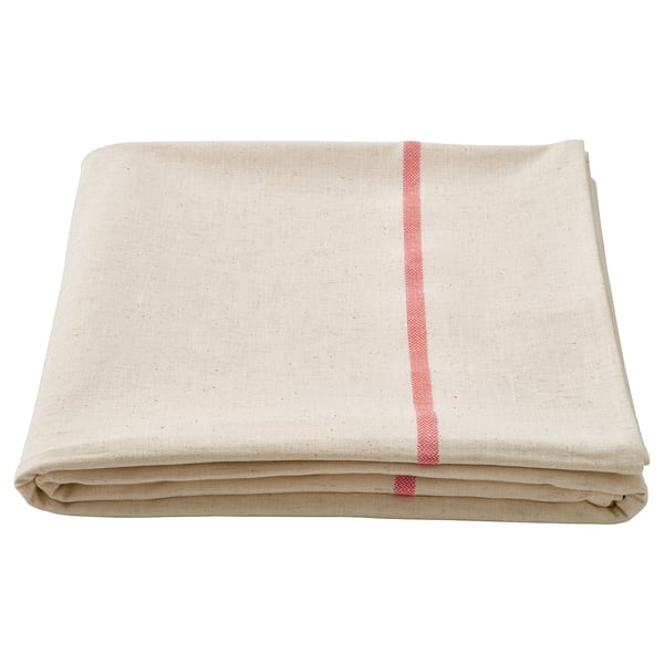 VINTERFINT Nappe, blanc cassé/rouge, 57x126 "
