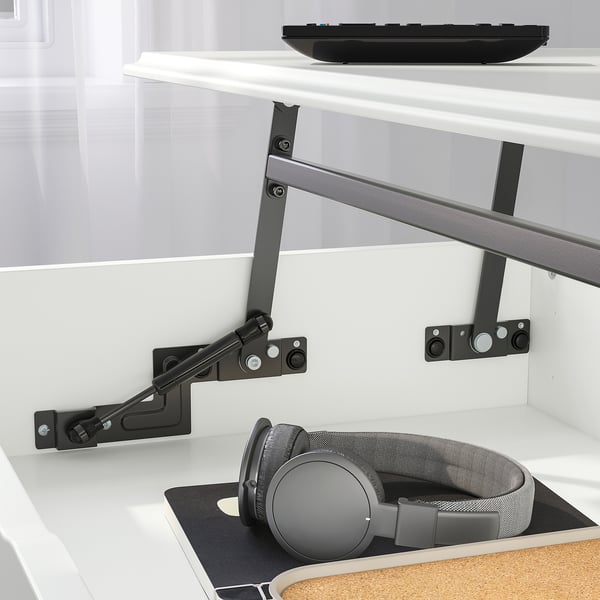 VITTERYD Table basse réglable, blanc, 38 1/4 "